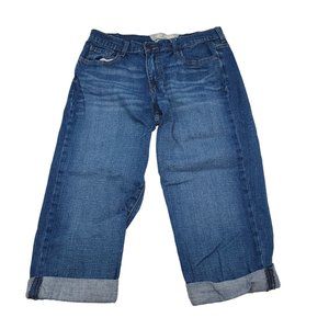 Levis cuffed denim jeans capris womens size 8